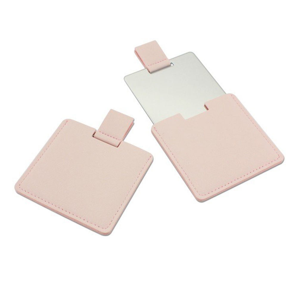 Portable stainless steel square makeup mirror 4