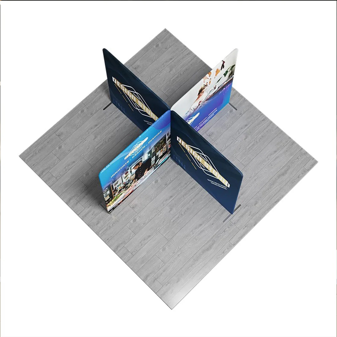 13ft Magnetic Modular Fabric Displays - Cross Island Shape 13