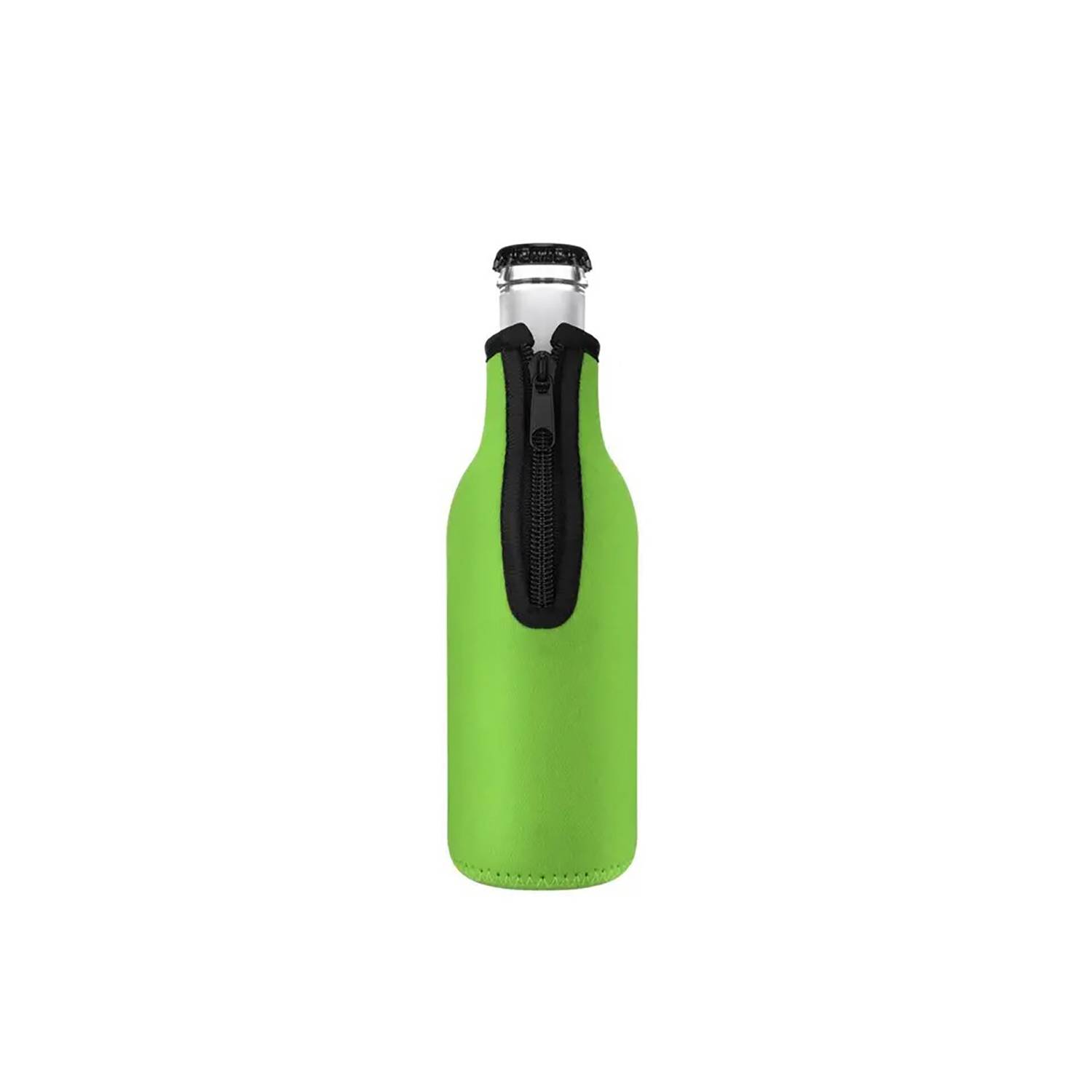 12oz Insulated Beer Bottle Sleeve with Zipper 5