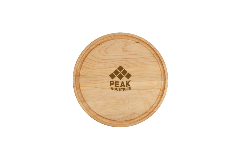 Small Round Maple Cutting Board with Juice Groove 10-1/2"x3/4" 4