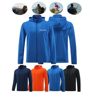 Full Zip Up Hoodies Mens Soccer Sportswear Quick Drying Jacket 4