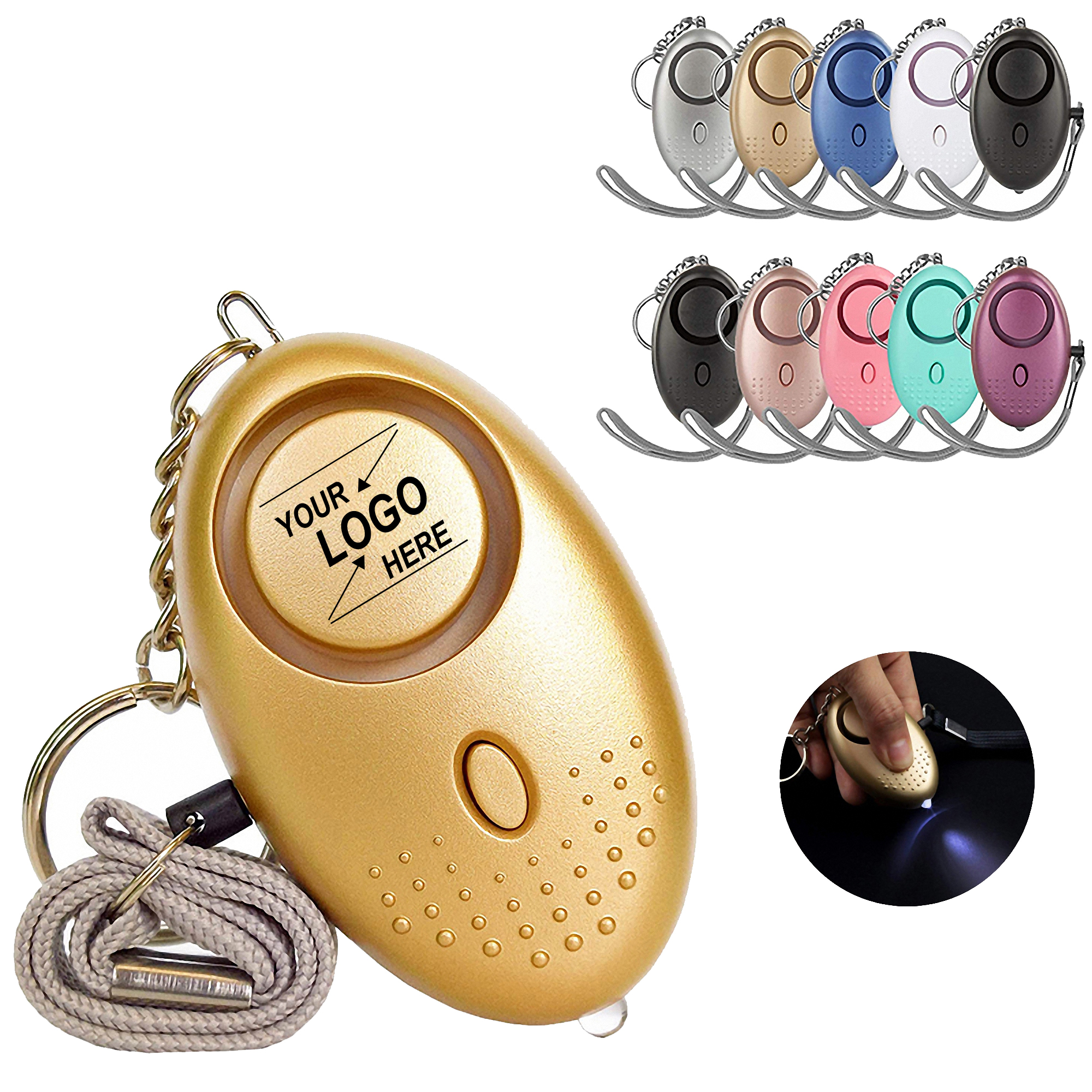 Compact LED Flashlight and Emergency Alarm Keychain 11