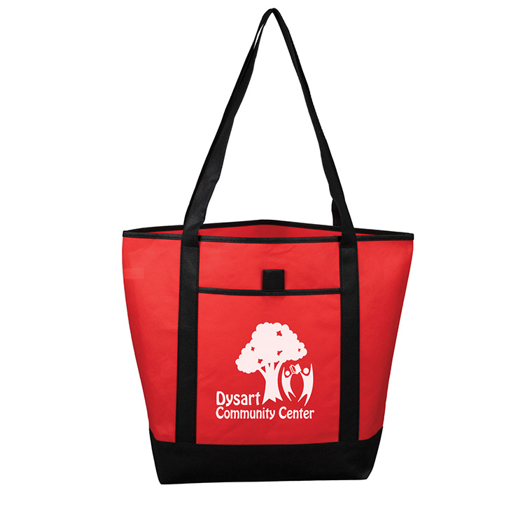 17-1/2"W x 13-1/2"H x 6"Gusset - "The CITY" Convention, Corporate, Travel and Beach Tote Bag 19