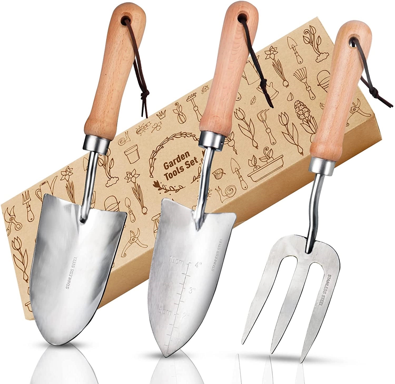 3pcs Stainless Steel Garden Tools Set 5
