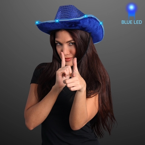 Sequin Cowboy Hat with Black Band 7