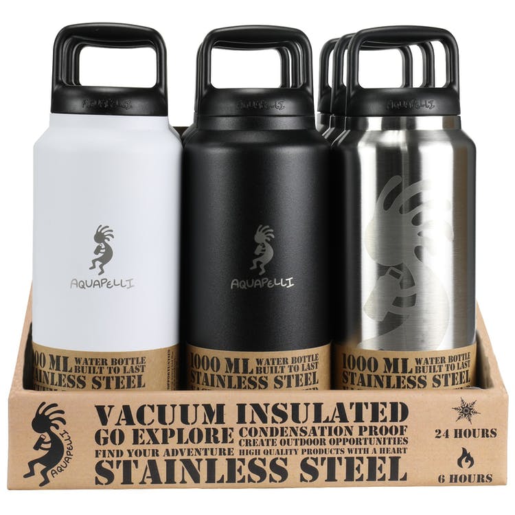 Stainless Steel Water Bottle - 34 oz Assorted Neutrals 2