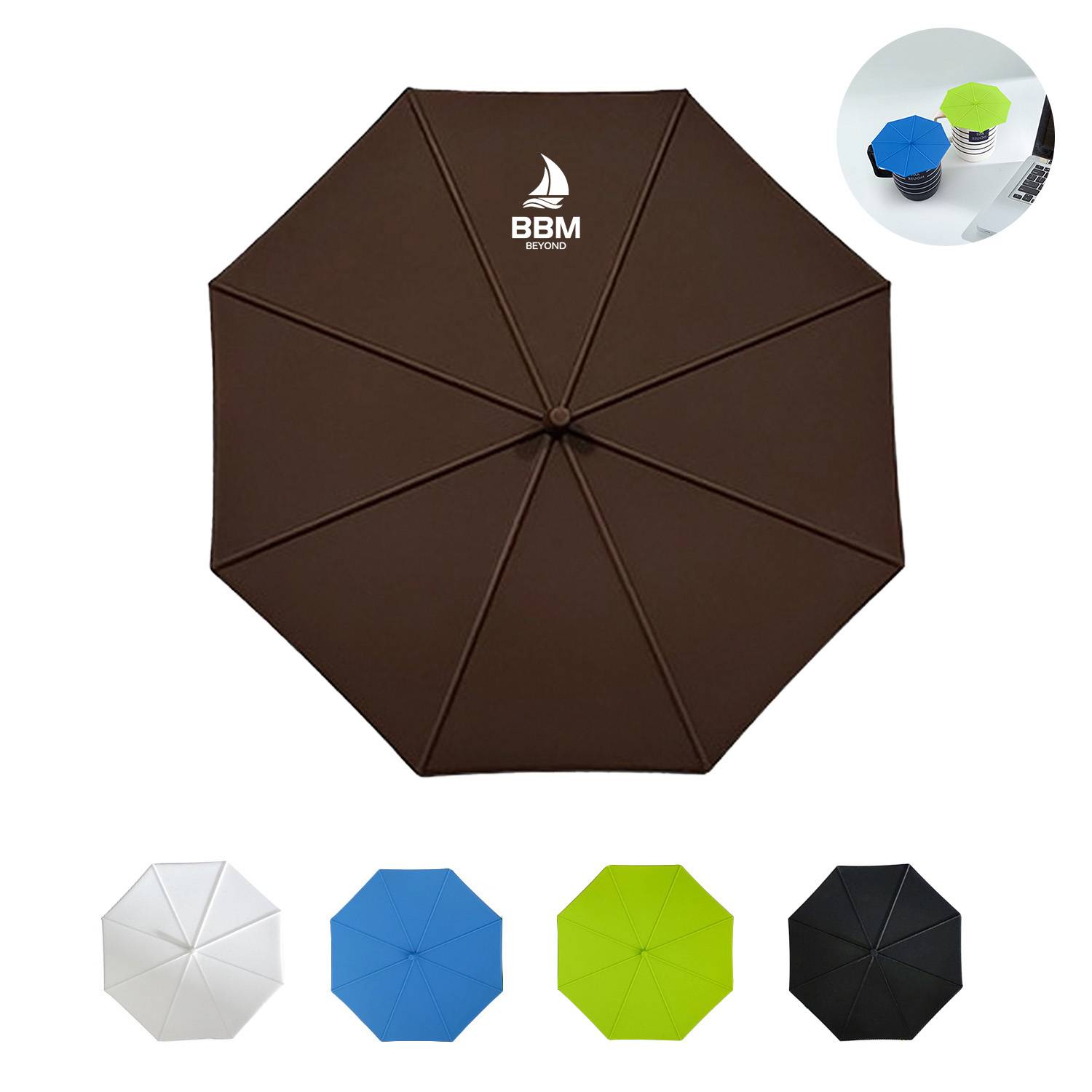 Umbrella Shape Silicone Cup Lids 1