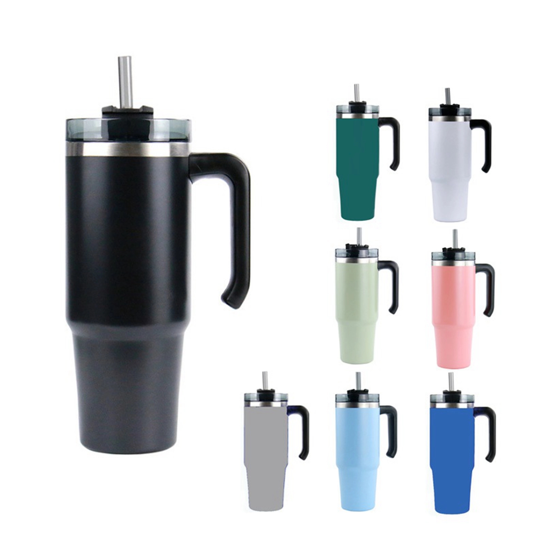 30 Oz. Double Wall Stainless Steel Vacuum Mug with Handle 2