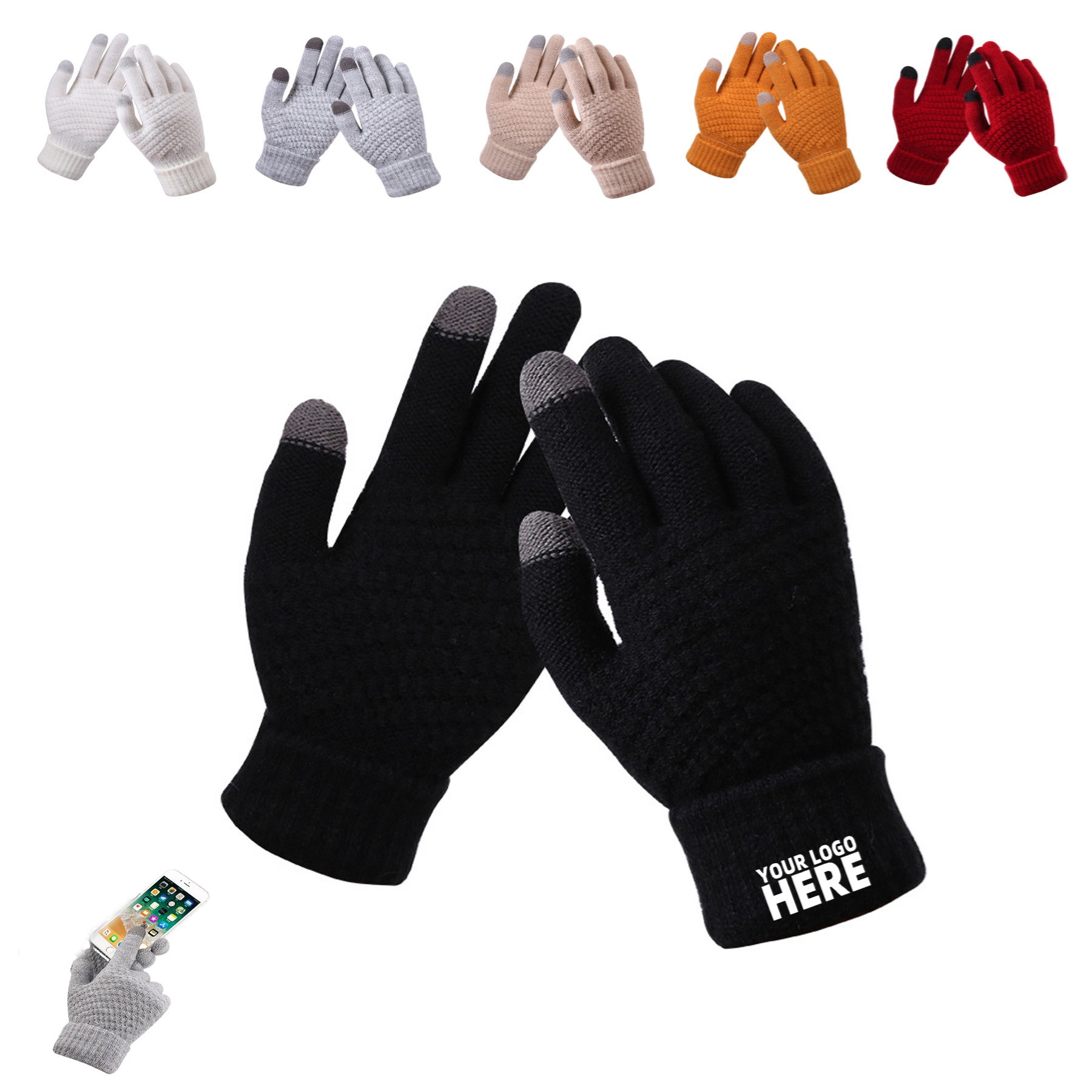 Touch Screen Knit Gloves