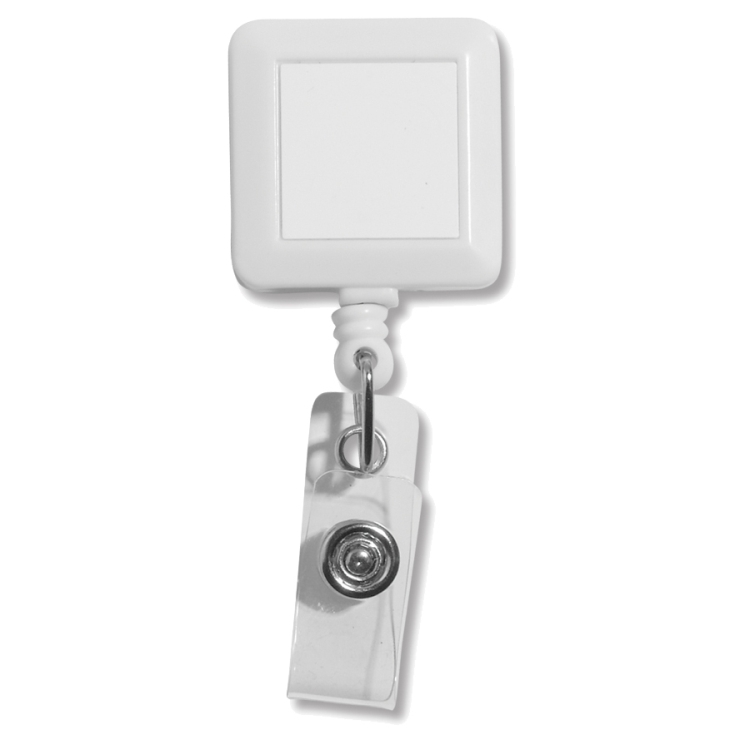 "Kent VL" 30" Cord Square Retractable Badge Reel and Badge Holder with Metal Slip Clip Attachment 1