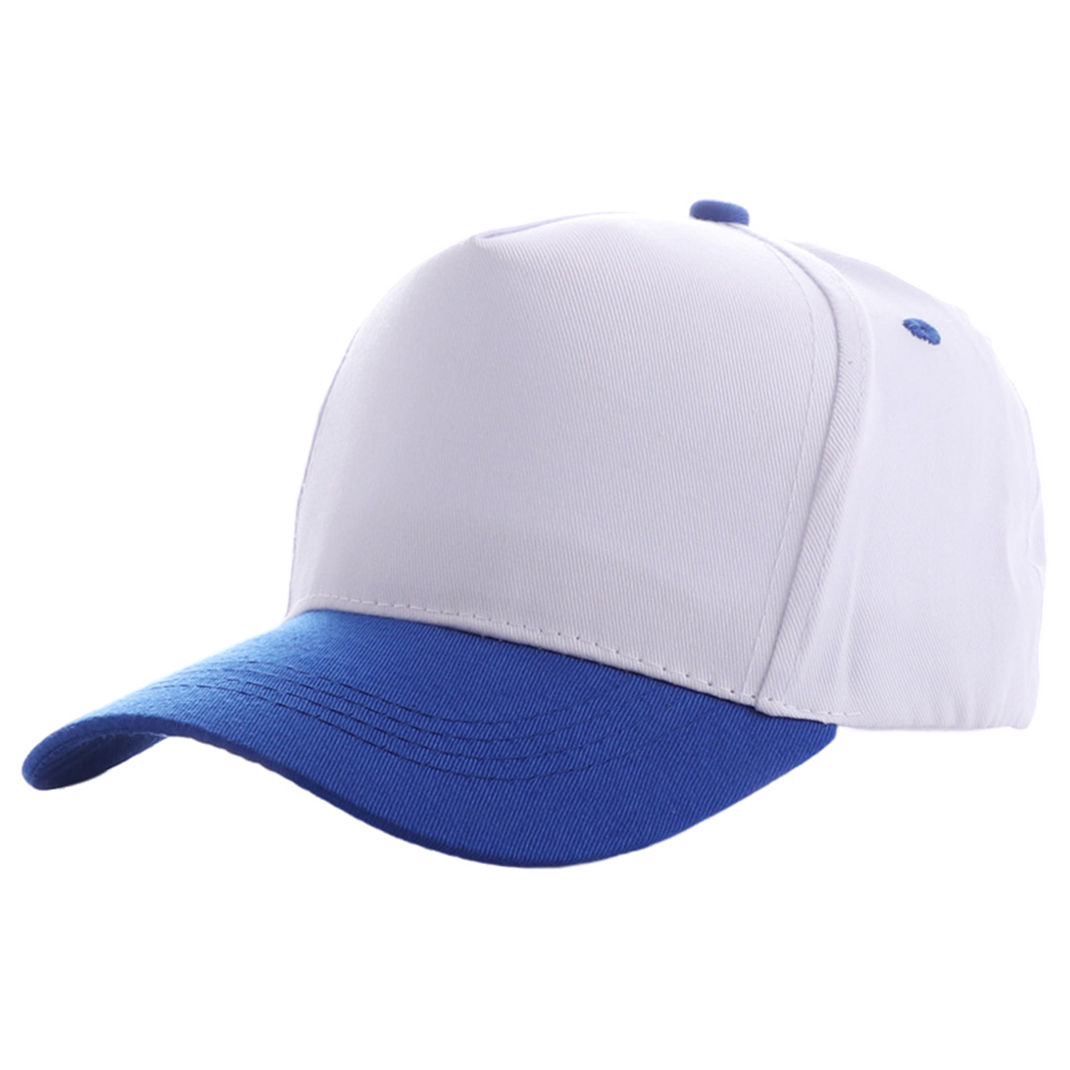 Two-Tone Structured 5 Panel Cotton Baseball Cap 6