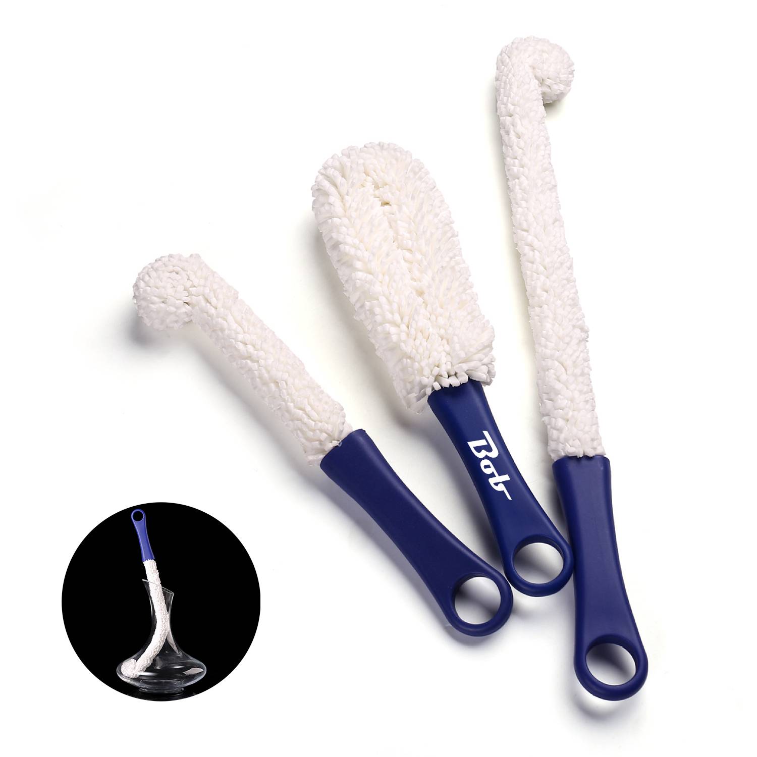 3 Pieces Decanter Cleaning Brush Flexible Bottle Scourer