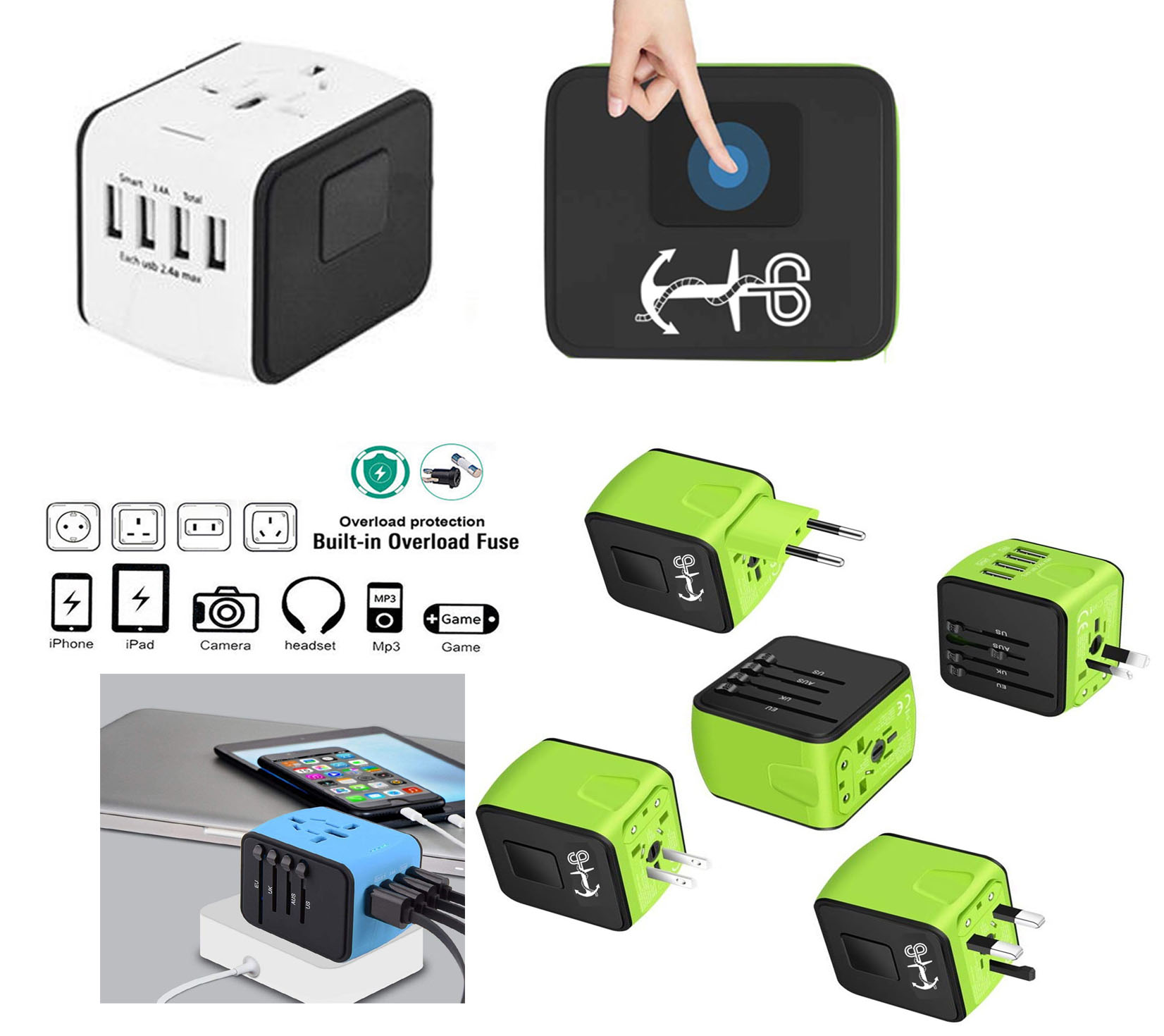 iBank ® Universal Travel Adapter, International Power Adapter 2