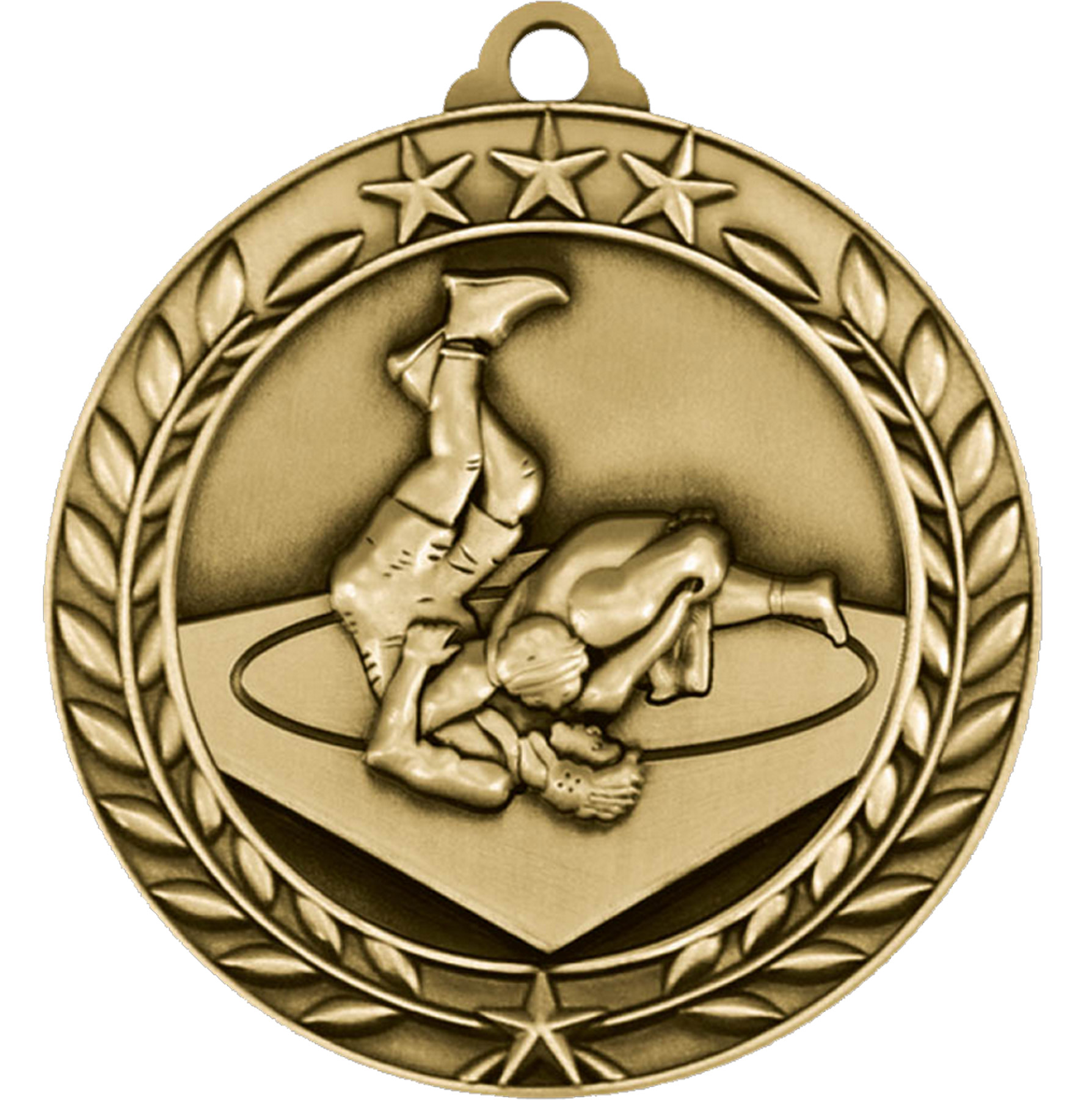 Stock Small Academic & Sports Laurel Medals: Wrestling 4