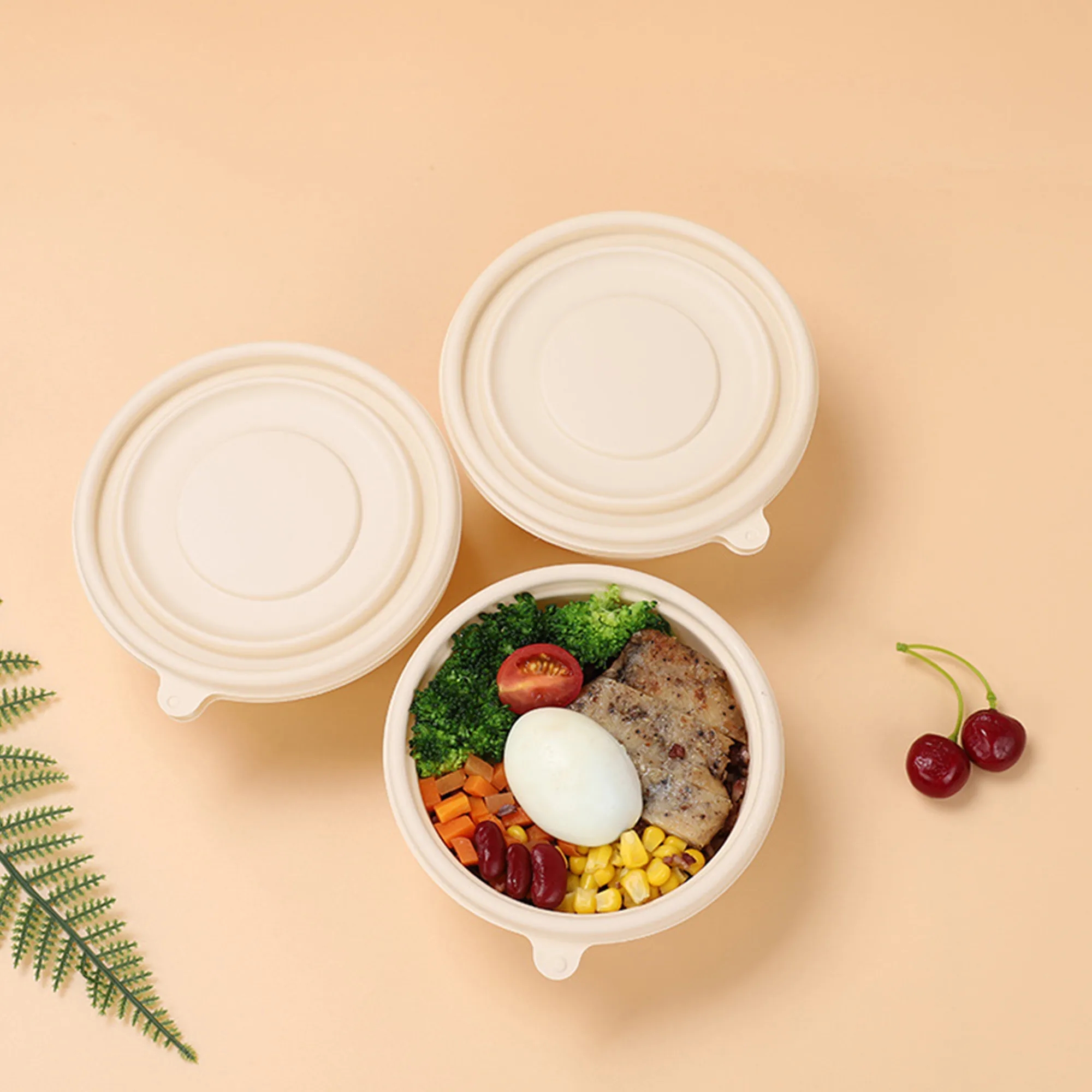 Round Biodegradable Food Bowl 4