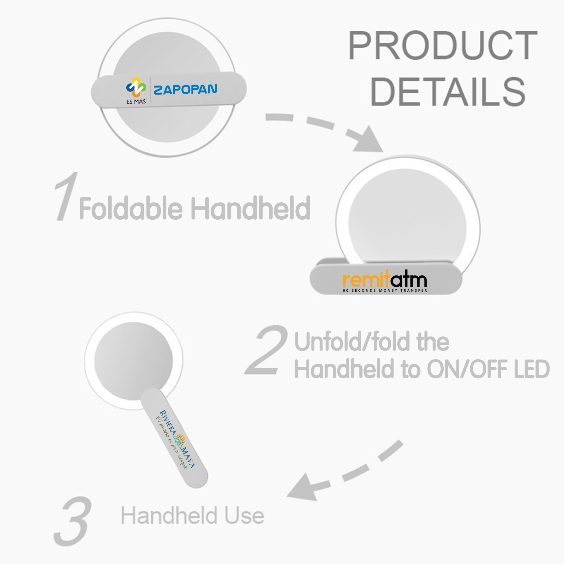 Vona LED Foldable Mirror 3