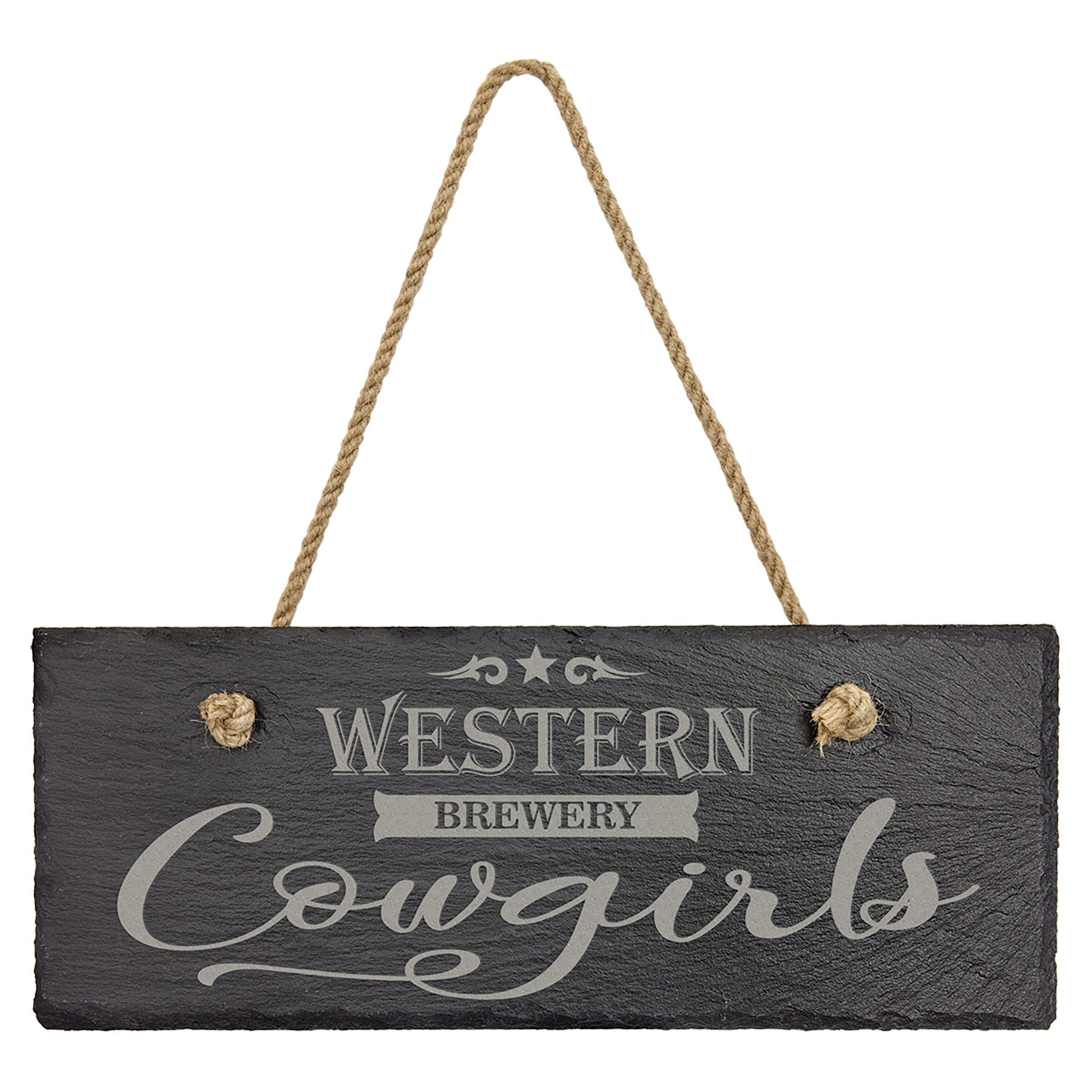 10" x 4" Rectangle Slate Decor with Hanger String 3