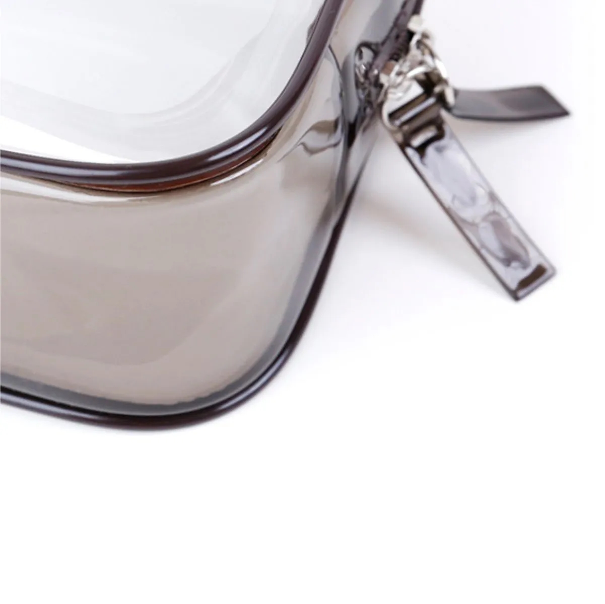 Clear PVC Travel Cosmetic Bag With Zipper And Custom Logo 4