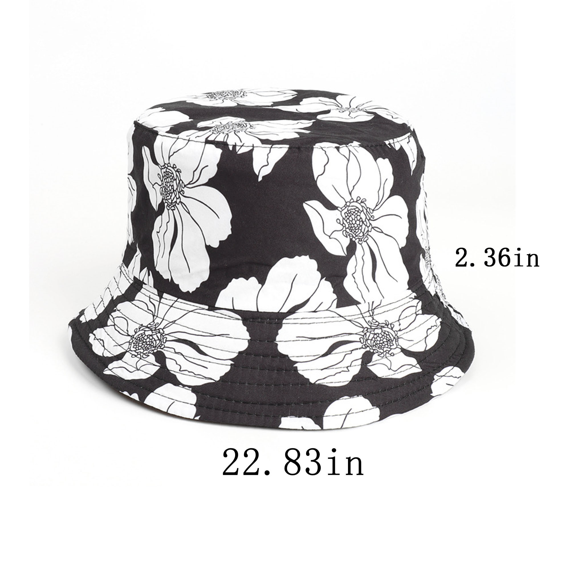 Ethnic Flower Pattern Double-Sided Colorful Bucket Hat 1