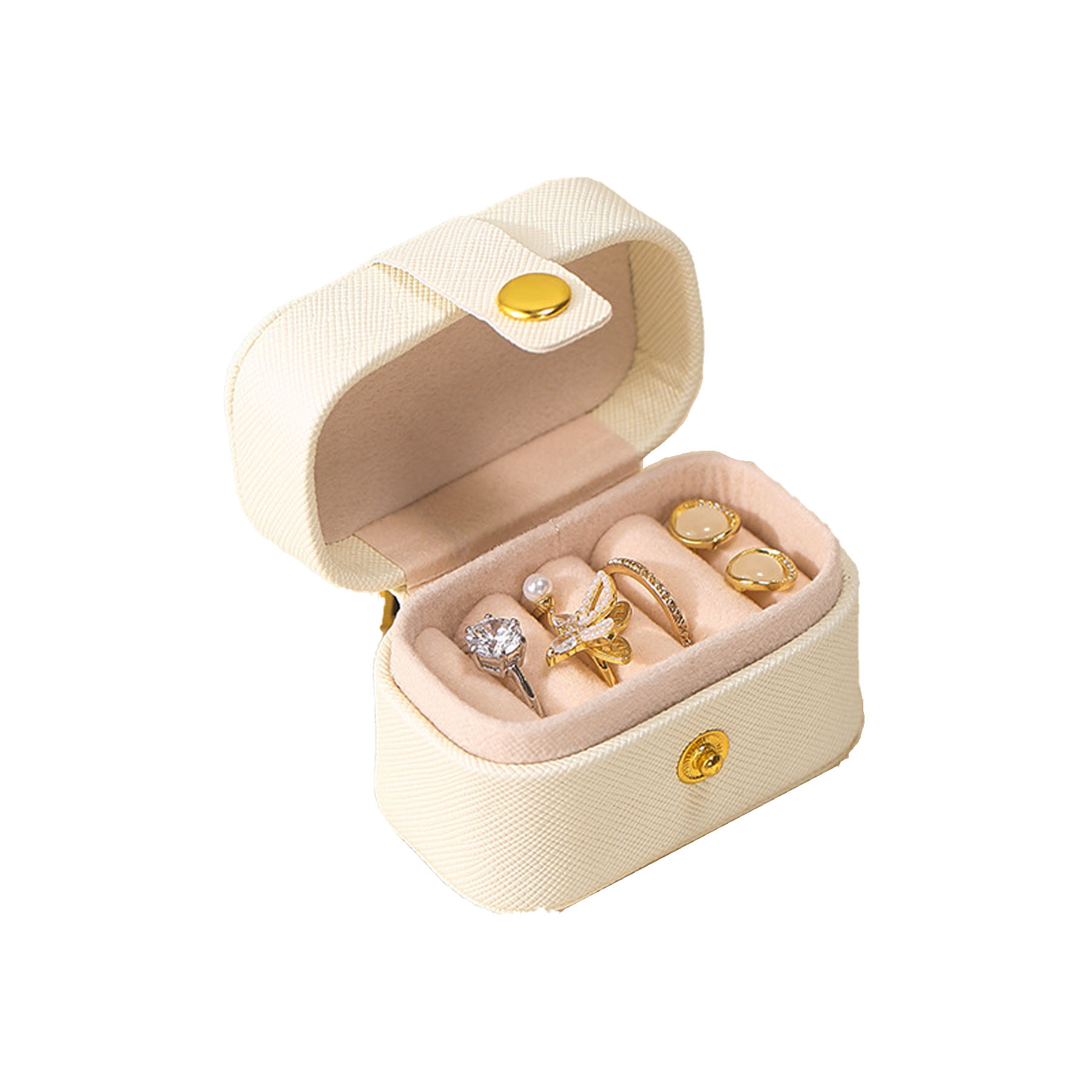 Portable Leather Earring Jewelry Box 3