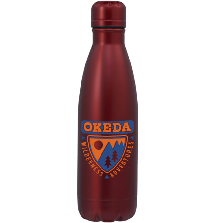 Copper Vacuum Insulated Bottle 17oz, custom water bottle with logo imprint 127
