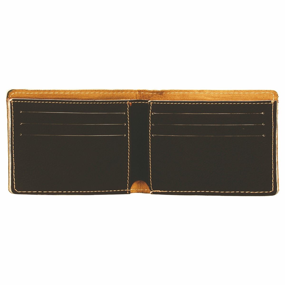 Black/Silver Leatherette Bifold Wallet 3