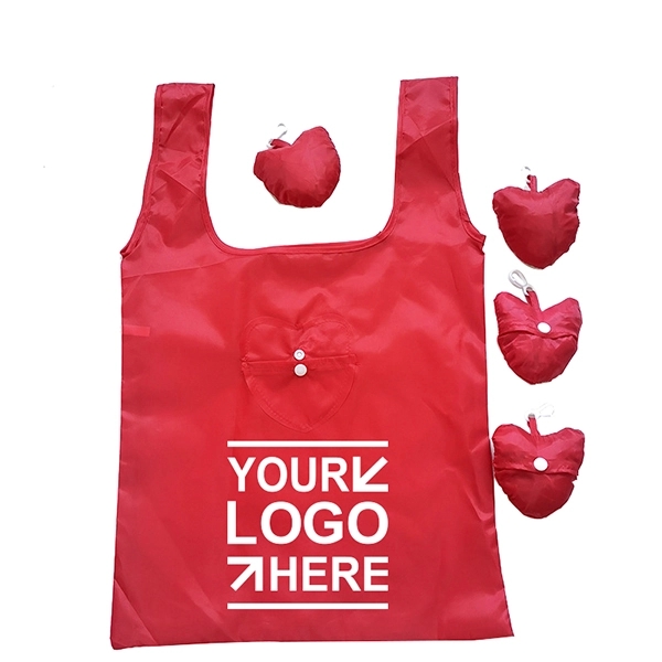 Rpet 190T heart foldable shopping bag 2