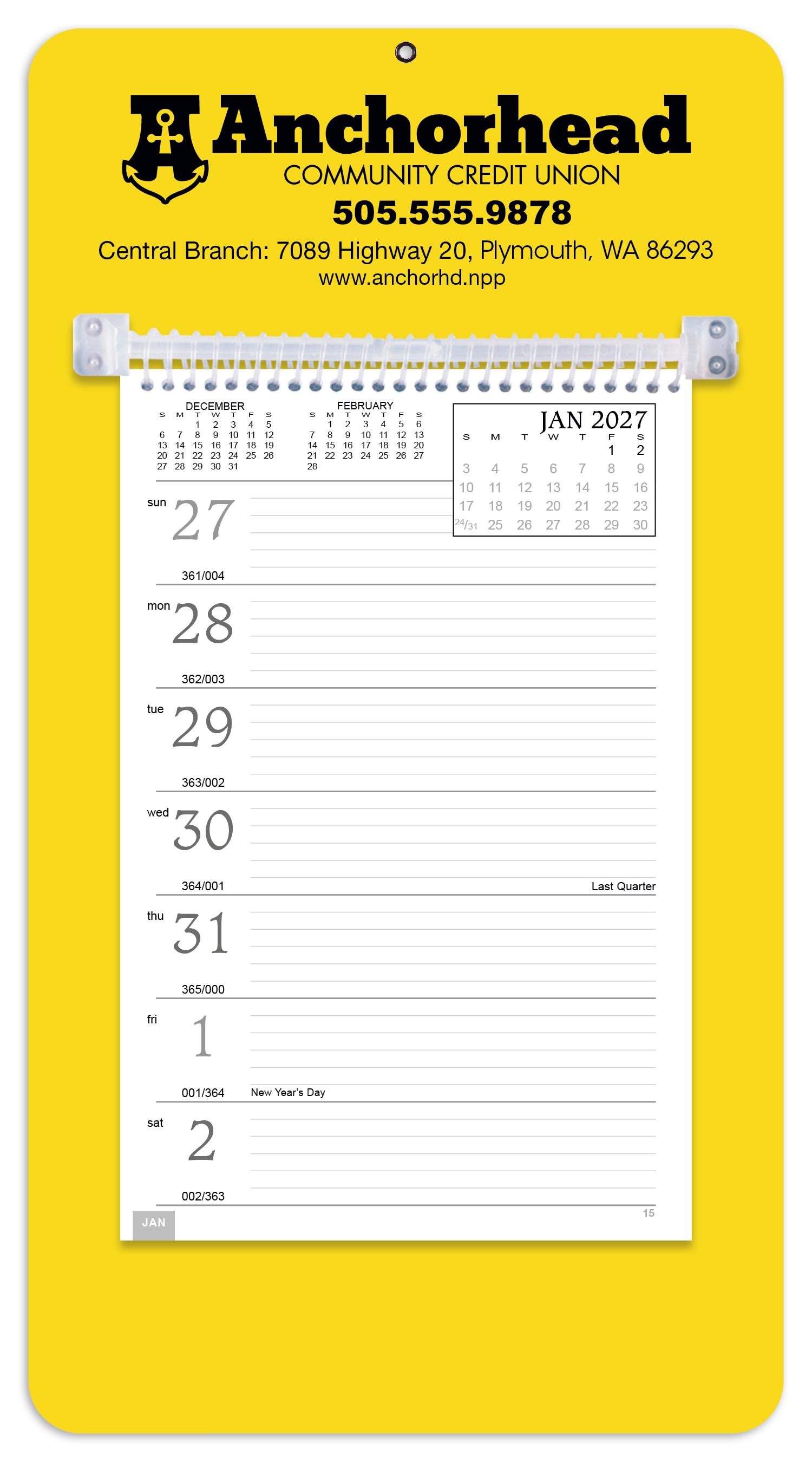 Triumph® Calendars Weekly Memo Calendar 89