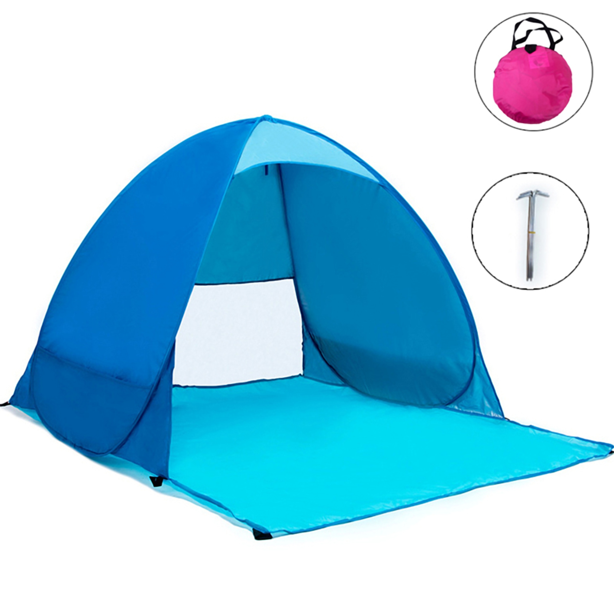 Easy Pop Up Beach Tent/Full Automatic Double Beach Tent 6