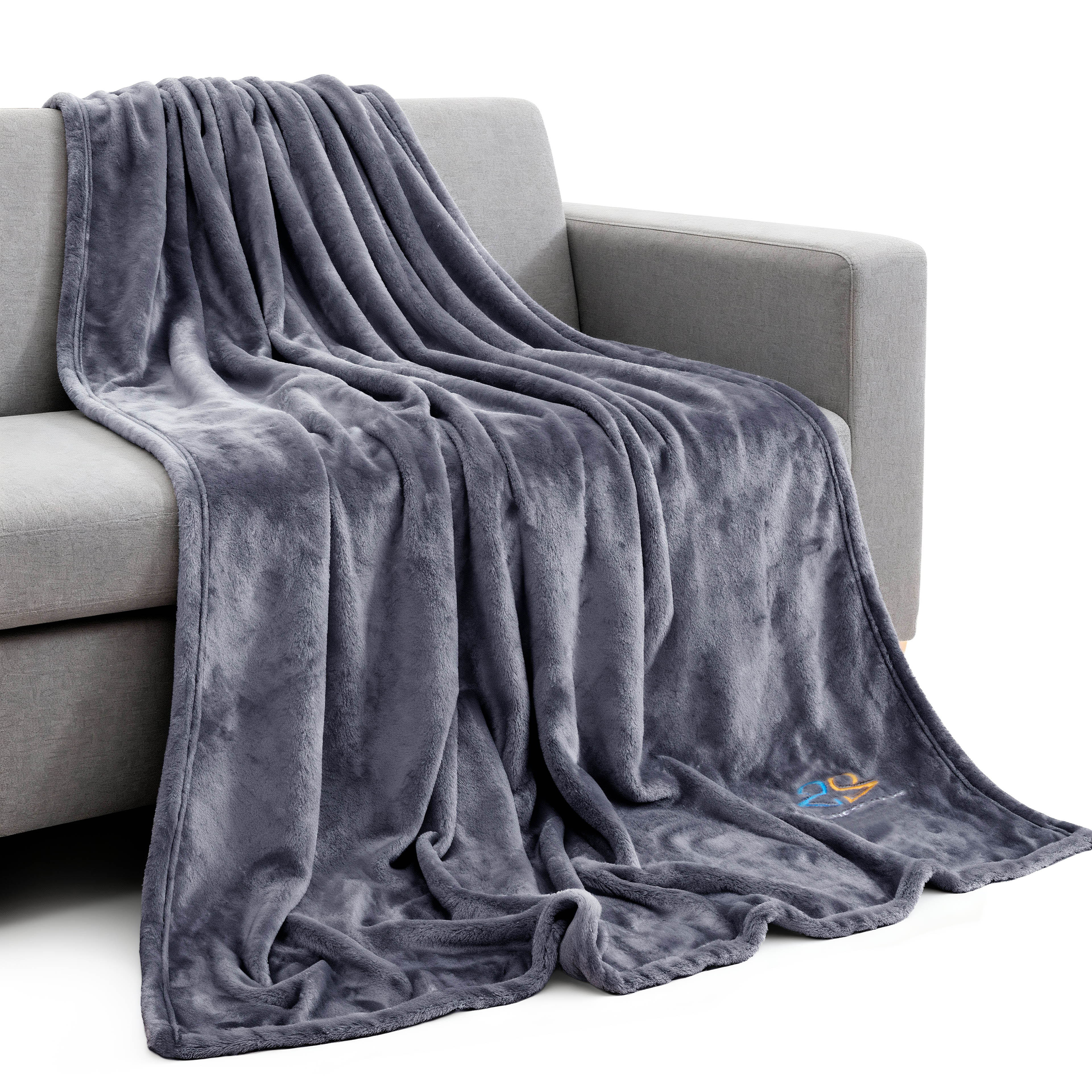 Embroidered Mink Touch Luxury Throw Blanket 50'' X 60'' 6