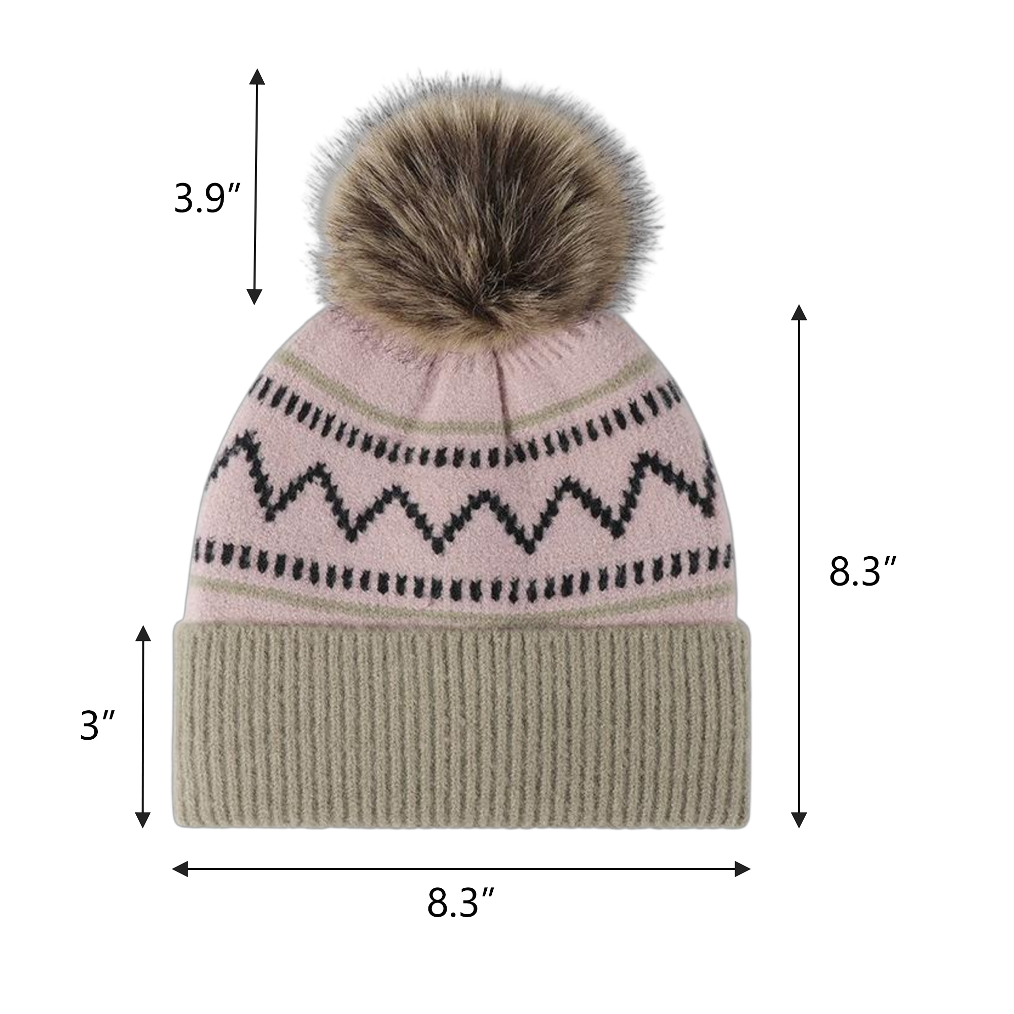 Winter Faux Fur Pom Hat 4