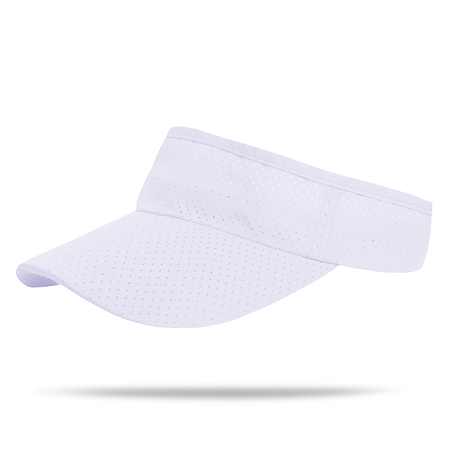 Stock Solid Color Quick Dry Poly Visor, Elastic Back 13