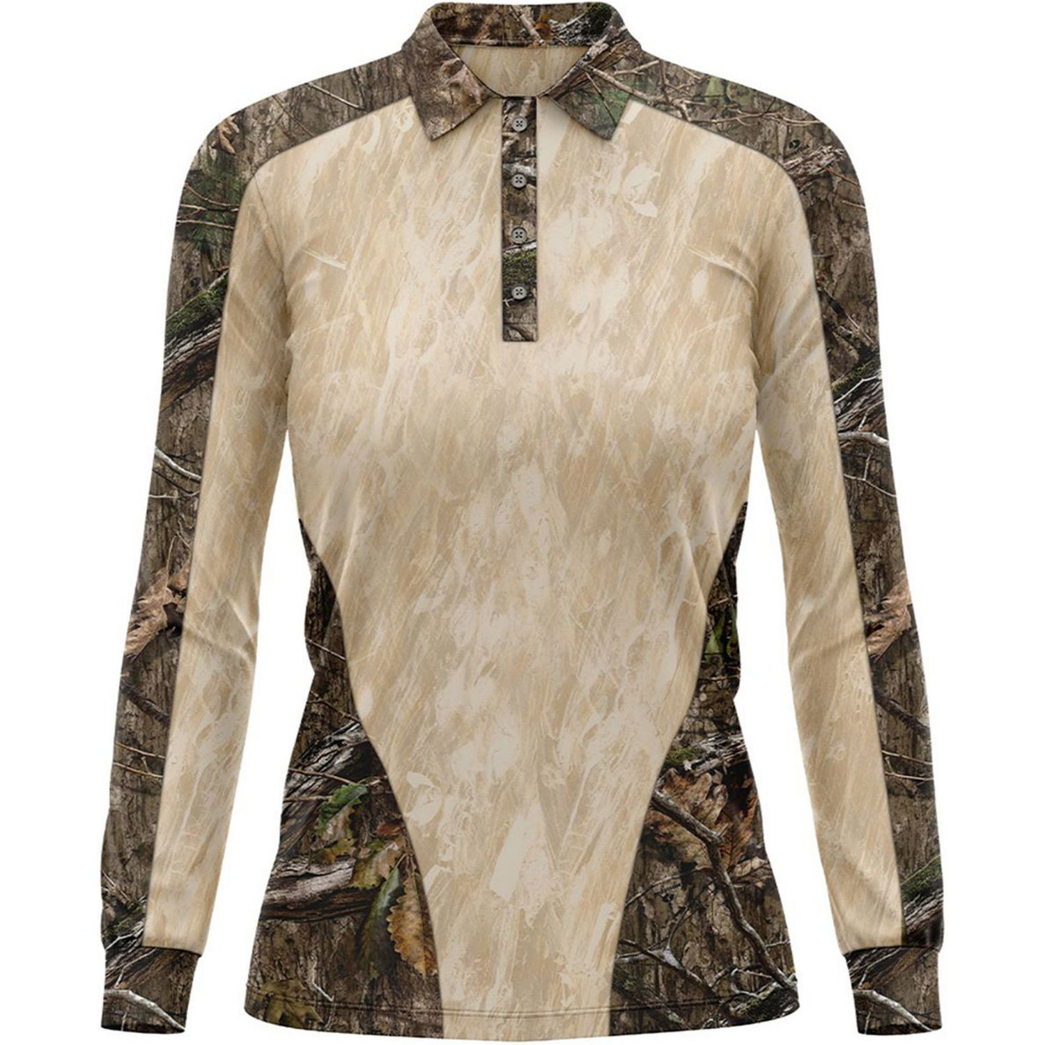 Mossy Oak® Women's 4.4 oz. Polyester Interlock Long Sleeve Polo Shirt 9