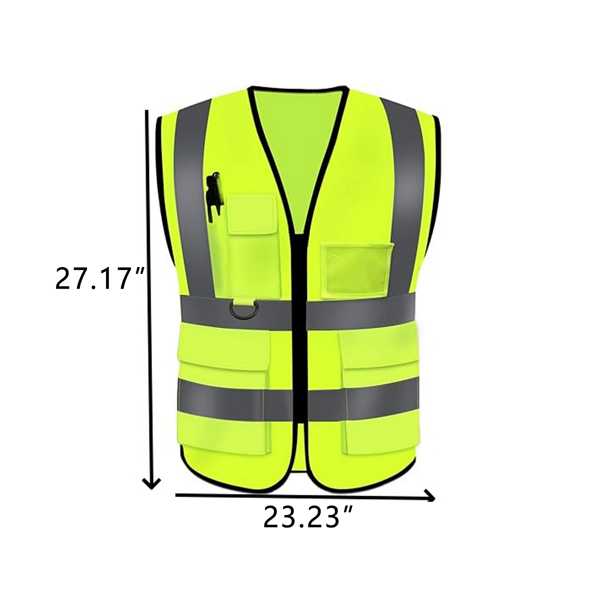 Multiple Pockets High Visibility Safety Reflective Vest 9