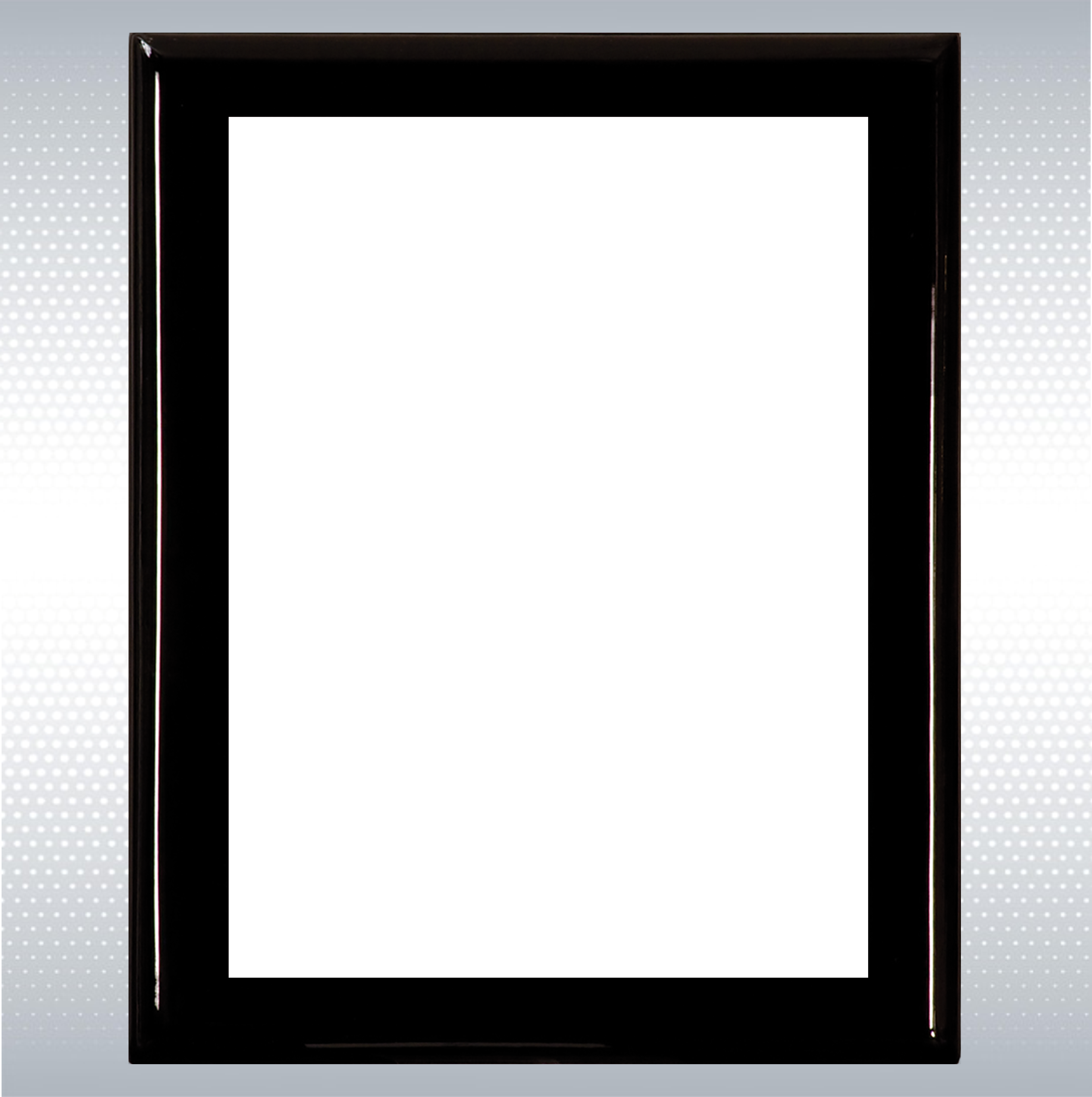 Black Piano Finish Wood Plaque w/Full Color Sublimated Plate 2