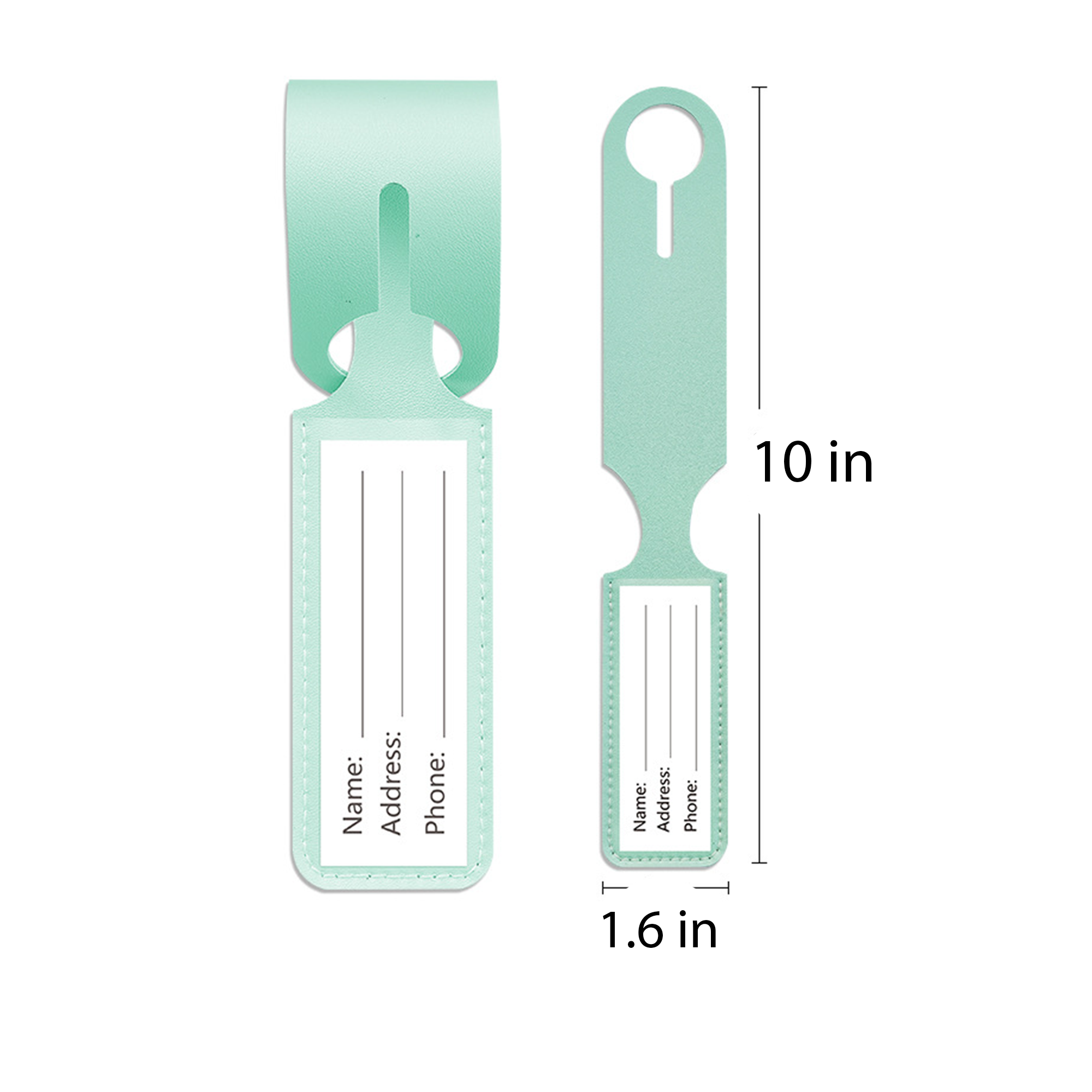Customizable PU Leather Luggage Tag 5