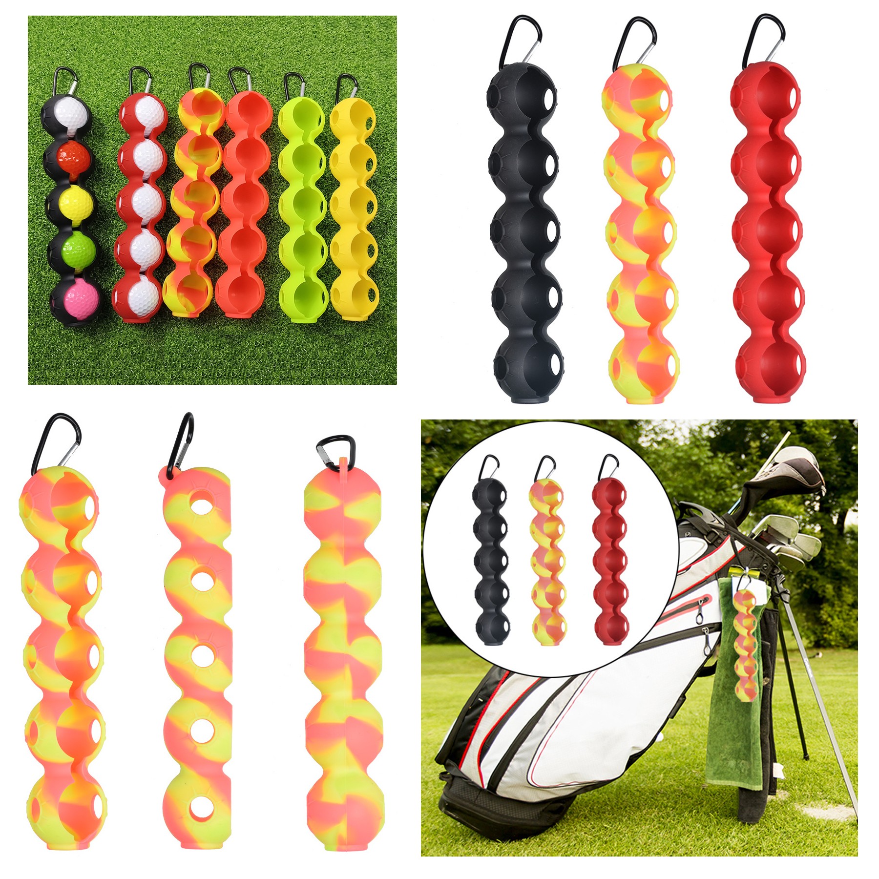 5 Balls Of Golf Silicone Ball Cover 2