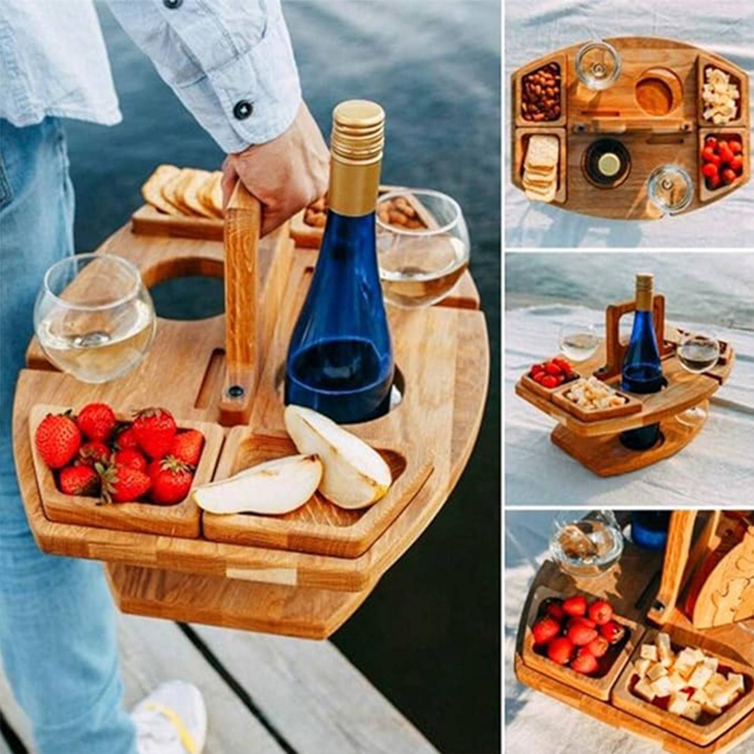 Wooden Outdoor Wine Table 5