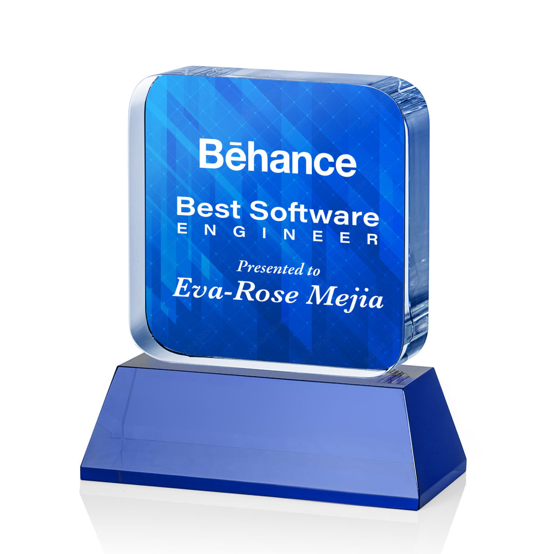 Flamborough VividPrint™ Award on Base - Blue 13