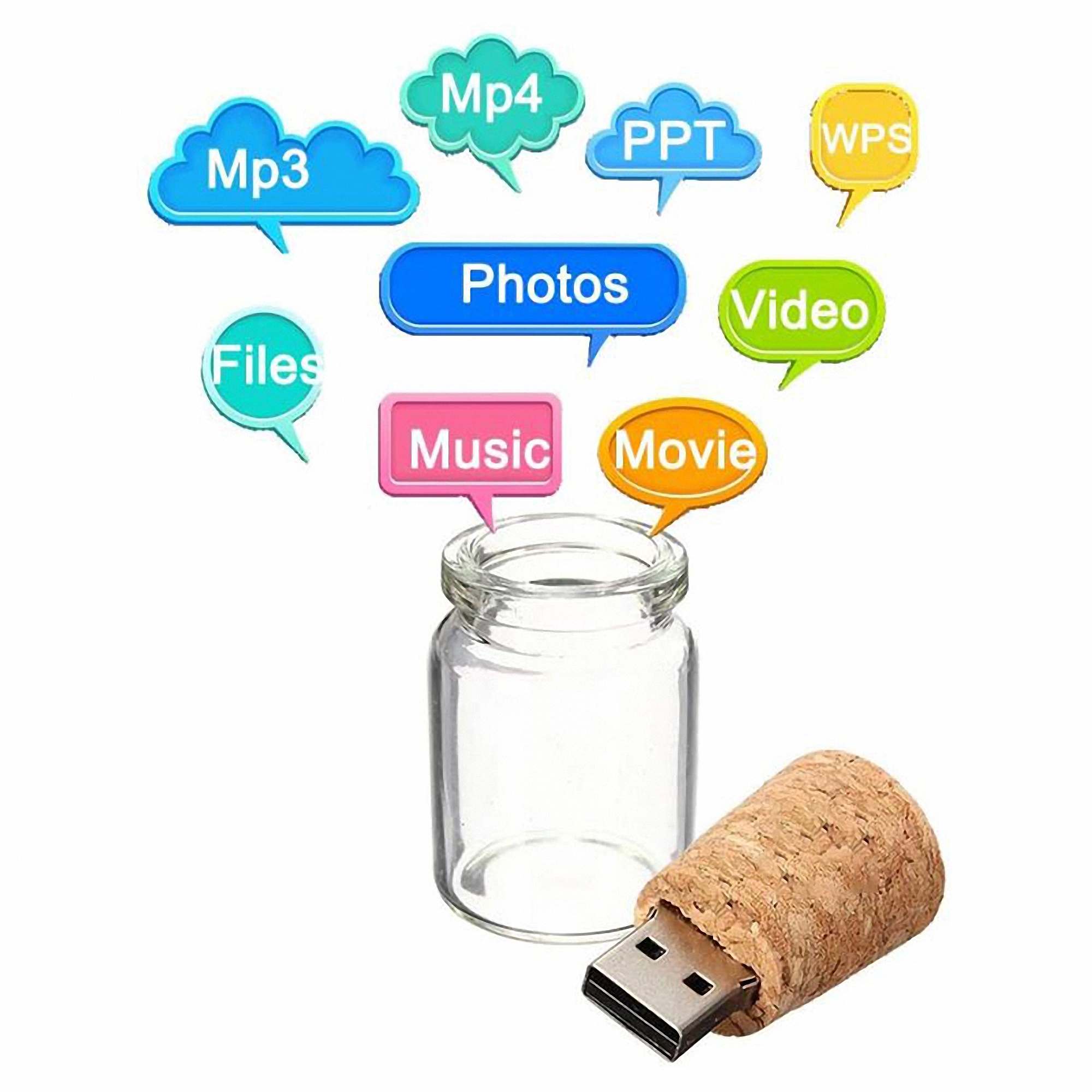 8GB Novelty Drift Bottle USB Flash Drive 2