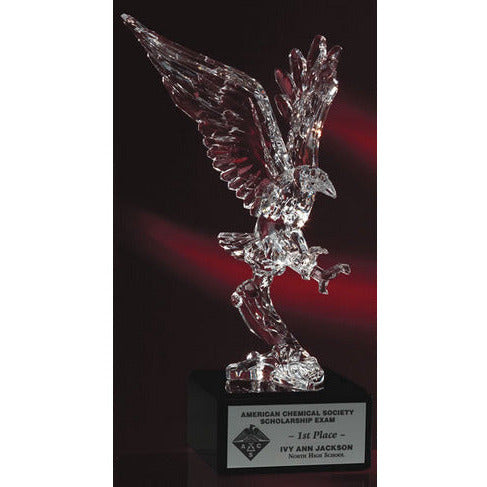 Soaring Acrylic Eagle On Marble Base 1