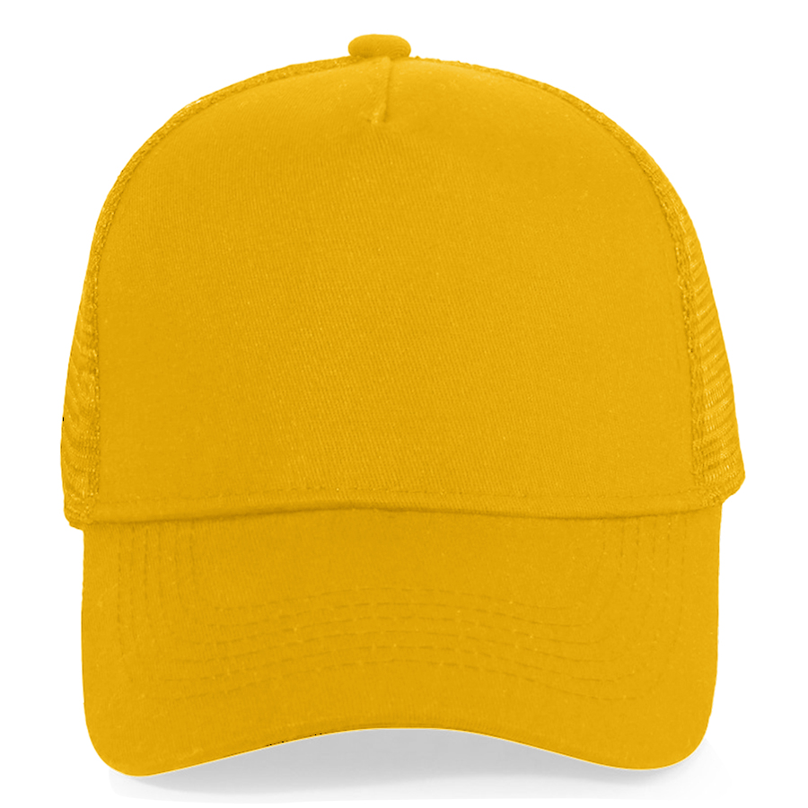 Stock Solid Color Cotton 5-Panel Trucker Cap 53