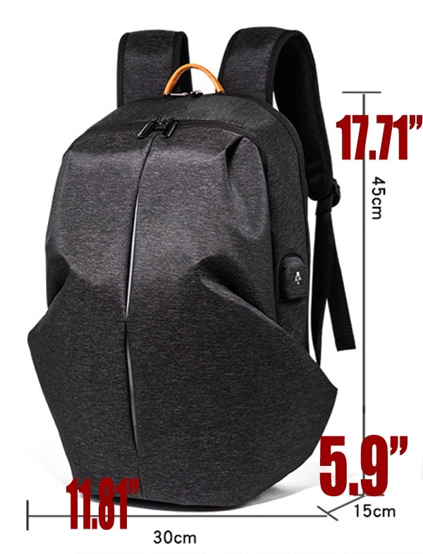 Men's Sports Waterproof Laptop Bags with USB Charging Port 8