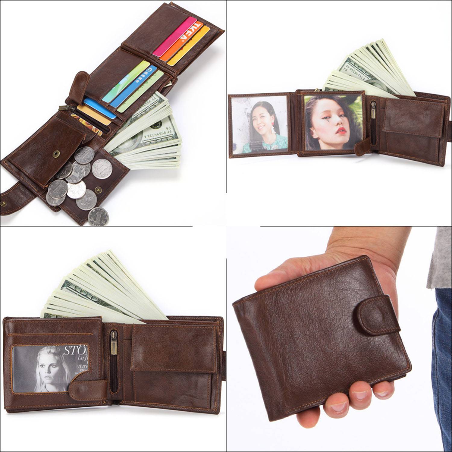 Genuine Leather men's wallet 3
