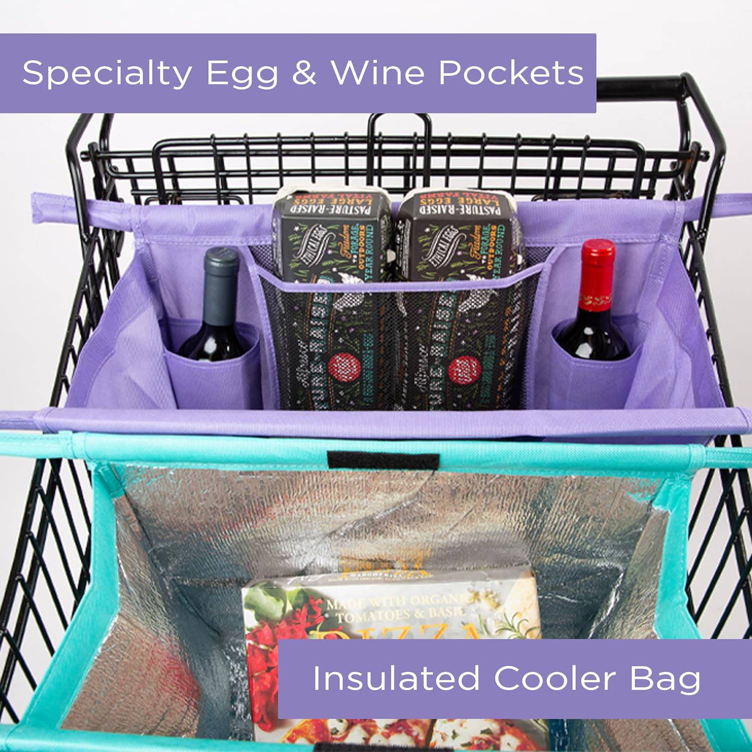 4 Pack Reusable Non-Woven Grocery Shopping Bags 4