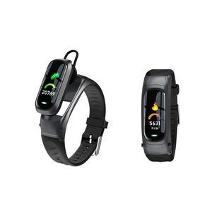 2 In 1 Fitness Tracker Earbuds With Steel Band 12
