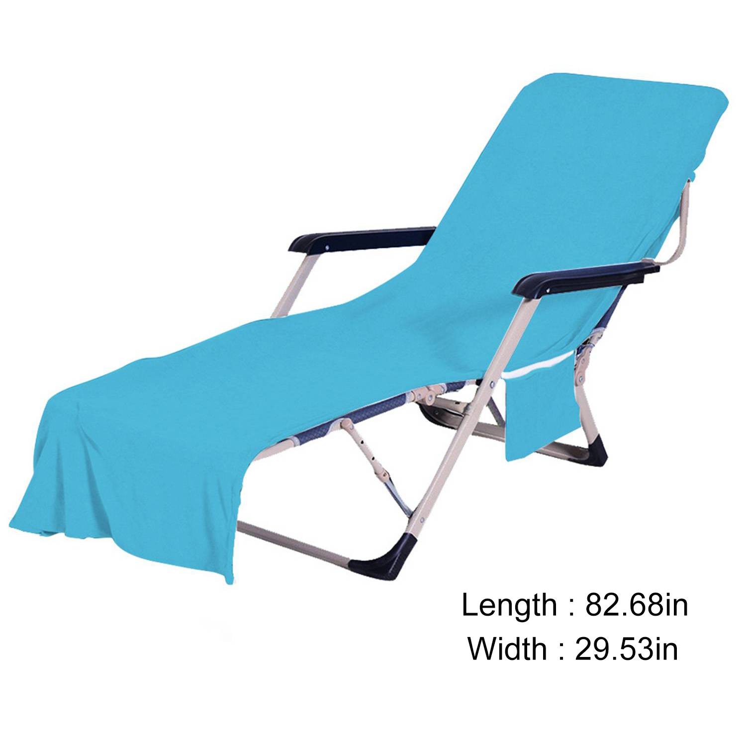 Lounge Chair Cover with Side Pockets 5