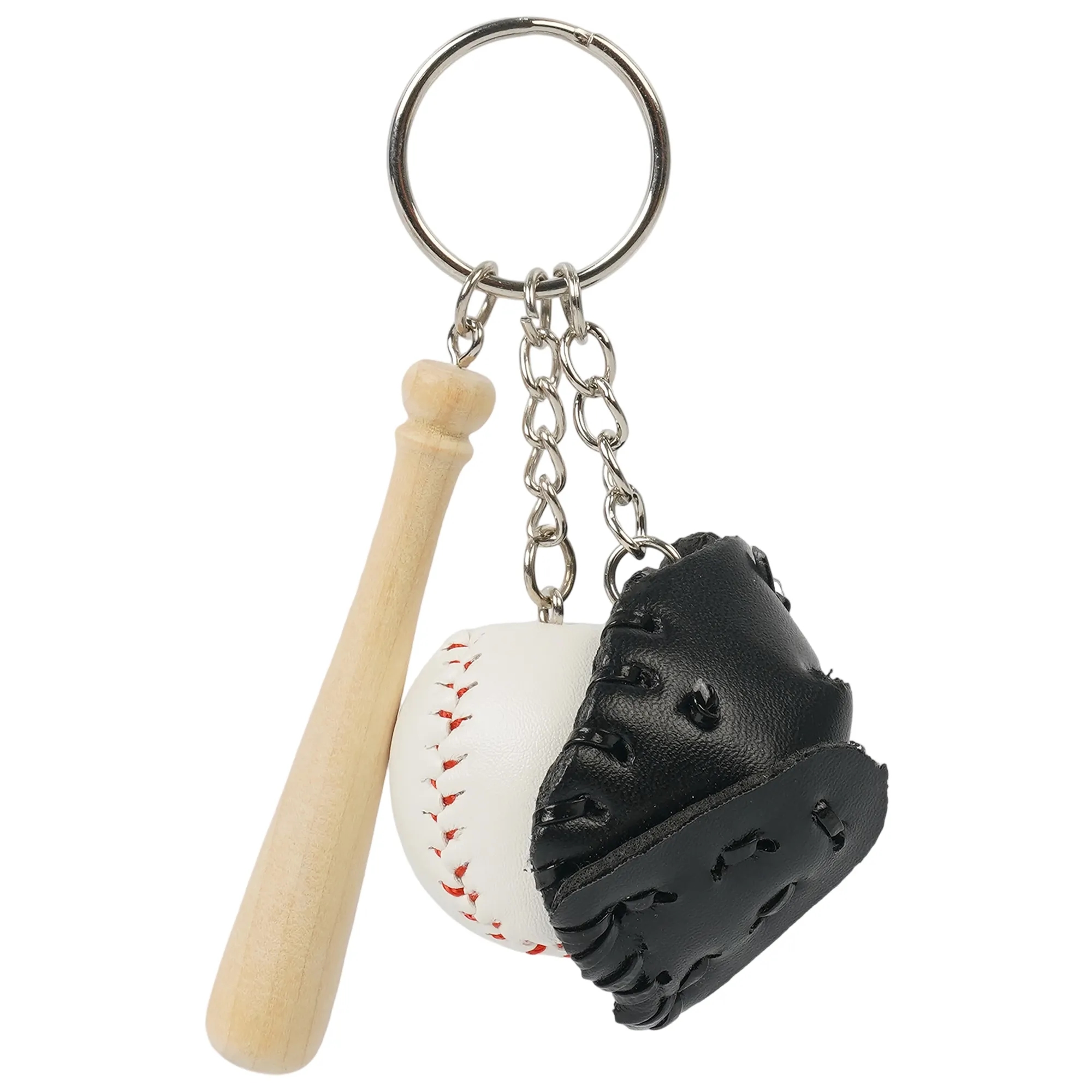 3-In-1 Baseball Keychain with Gloves, Bat, and Ball 7