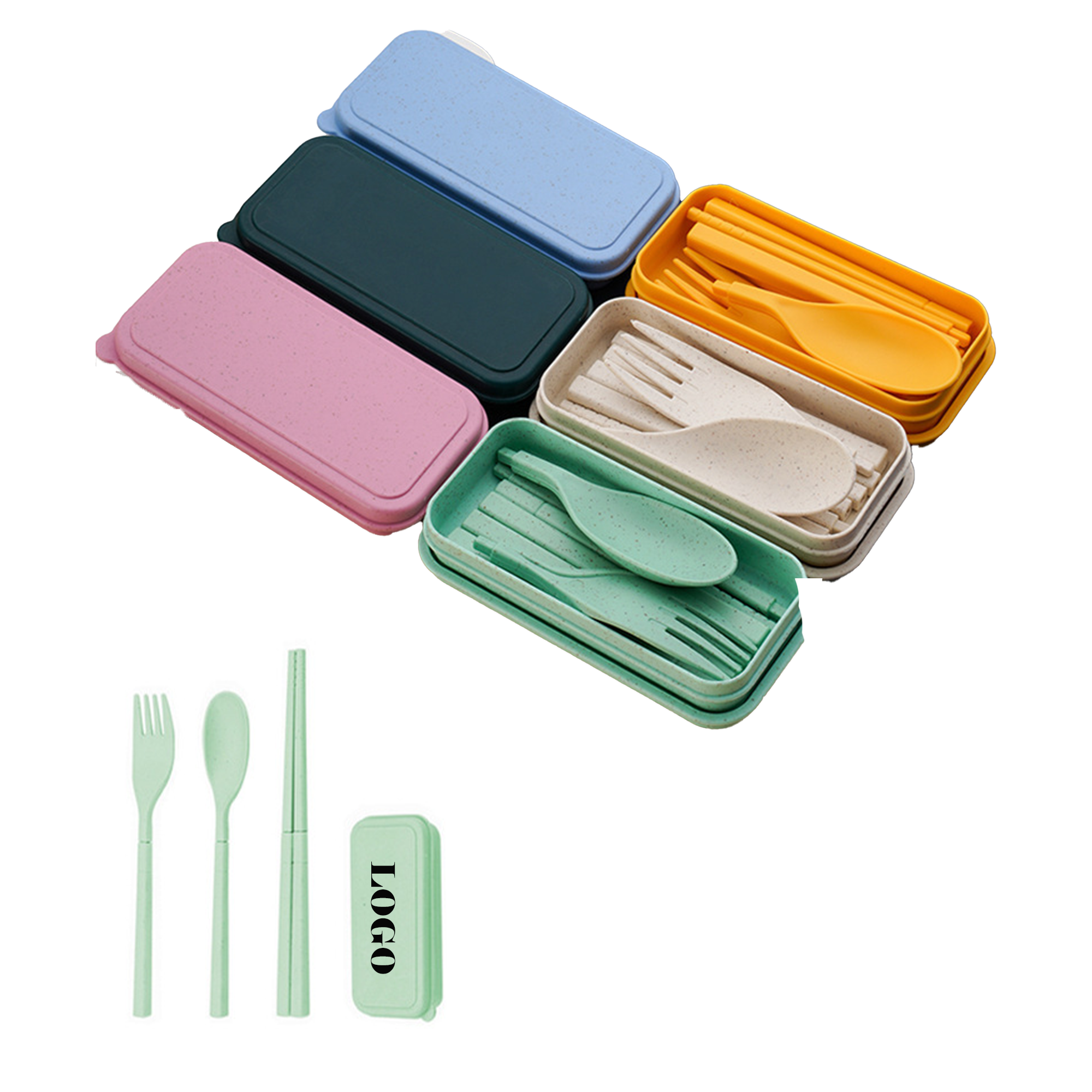 Portable Wheatstraw Tableware Set 2