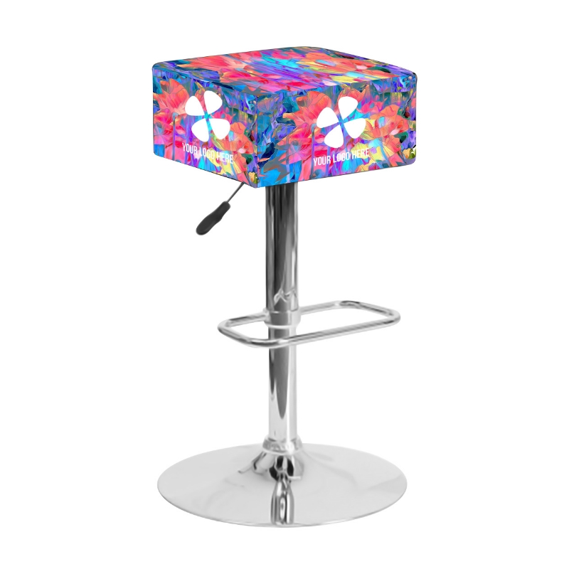Custom Printed Square Contemporary Bar Stool swivel bar stools 2